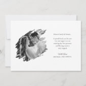 Moderne zwart-wit bruiloft bedankkaart (Achterkant)