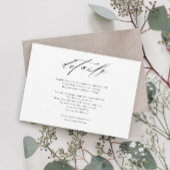 Moderne zwart-wit bruiloft details behuizing kaart