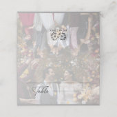 Moderne zwart-wit bruiloft foto plaatskaartje (Buitenkant ongevouwen)