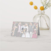 Moderne zwart-wit bruiloft foto plaatskaartje (Achterkant)