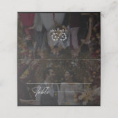 Moderne zwart-wit bruiloft foto plaatskaartje (Buitenkant ongevouwen)