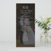 Moderne zwart-wit bruiloft foto programmakaart (Staand voorkant)