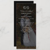 Moderne zwart-wit bruiloft foto programmakaart (Voorkant / Achterkant)