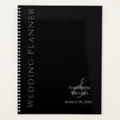 Moderne zwart-wit-bruiloft-planner planner (Voorkant)