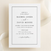 Moderne zwart-wit bruiloft uitnodiging