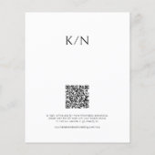 Moderne zwart-wit budget bruiloft uitnodiging flyer (Achterkant)