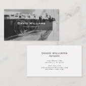 Moderne zwart-wit camera fotograaf visitekaartje (Voorkant / Achterkant)