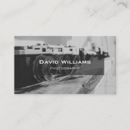 Moderne zwart-wit camera fotograaf visitekaartje