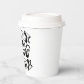 Moderne Zwart & Wit Camping Liefhebbers Papieren Bekers (Links)