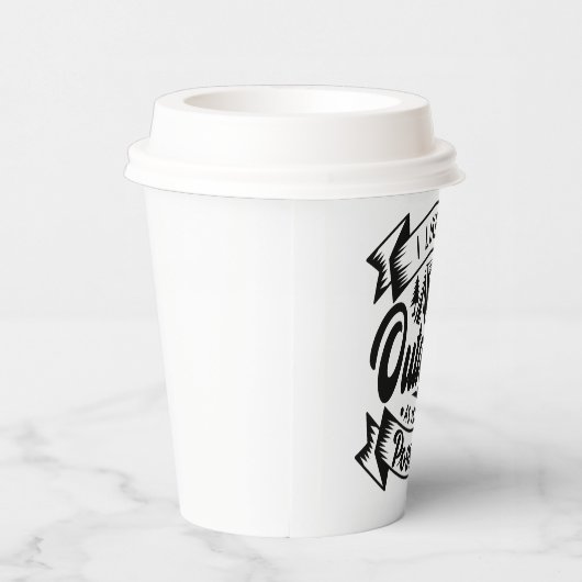 Moderne Zwart & Wit Camping Liefhebbers Papieren Bekers (Rechts)