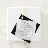 Moderne zwart-wit Casual bruiloft Bedankjes Labels (In situ)