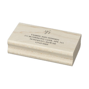 Moderne zwart-wit chic huwelijksfeest rubberstempel
