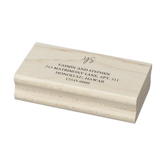 Moderne zwart-wit chic huwelijksfeest rubberstempel (Stempel)