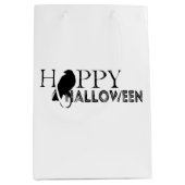 Moderne zwart-wit chique volwassen Halloween Medium Cadeauzakje (Voorkant)