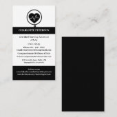 Moderne Zwart & Wit CNA Verpleegster Visitekaartje (Voorkant / Achterkant)