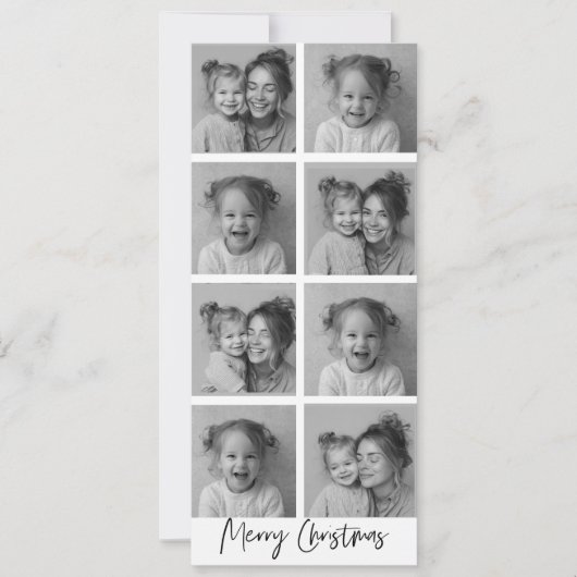 "Moderne zwart-wit collage Kerstfoto (Voorkant)