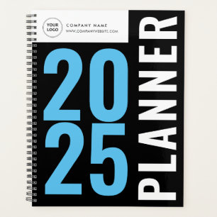 Moderne zwart-wit custom logo planner
