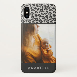 Moderne zwart-wit dier luipaard print foto Case-Mate iPhone case