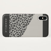 Moderne zwart-wit dieren luipaard print Case-Mate iPhone case (Achterkant (horizontaal))