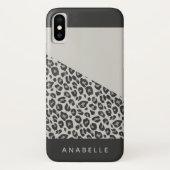 Moderne zwart-wit dieren luipaard print Case-Mate iPhone case (Achterkant)