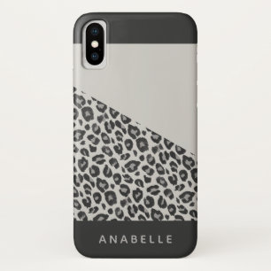 Moderne zwart-wit dieren luipaard print Case-Mate iPhone case