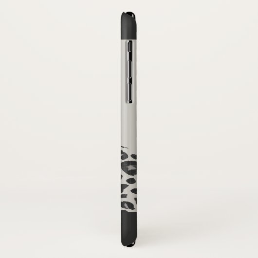 Moderne zwart-wit dieren luipaard print Case-Mate iPhone case (Achterkant/links)