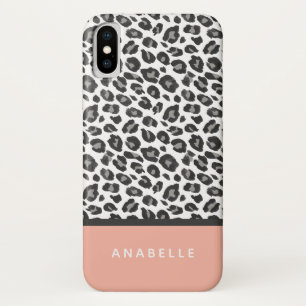 Moderne zwart-wit dieren luipaard print Case-Mate iPhone case