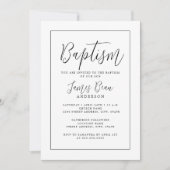 Moderne zwart-wit doop kaart (Voorkant)