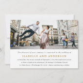 Moderne Zwart-Wit Één Fotohuwelijk Kaart (Voorkant)