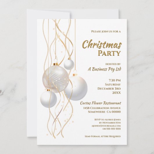 Moderne Zwart-Wit en Gouden Kerstfeest Kaart (Achterkant)