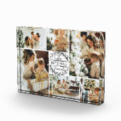 Moderne zwart-wit familie foto collage Keepsake (Rechts)