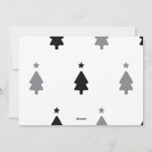 Moderne Zwart-Wit Familie Foto Kerst Kaart (Achterkant)