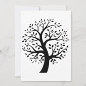 Moderne zwart & wit familie reünie stamboom kaart (Achterkant)