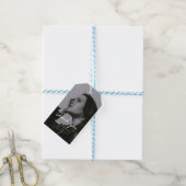 Moderne Zwart Wit Foto Afstudeer Dank Je Wel Cadeaulabel (Met Touw)