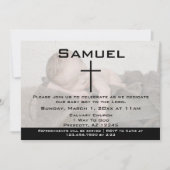 Moderne zwart-wit foto baby toewijding kaart (Voorkant)