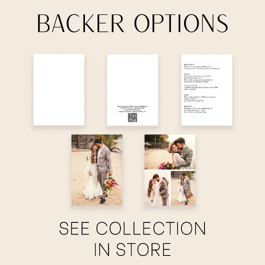 Moderne zwart-wit foto Boho bruiloft Kaart