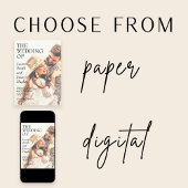 Moderne zwart-wit foto Boho bruiloft Kaart