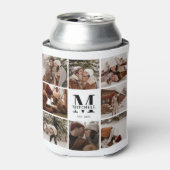 Moderne zwart-wit foto collage Keepsake Blikjeskoeler (Blikje Voorkant)