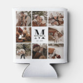 Moderne zwart-wit foto collage Keepsake Blikjeskoeler (Achterkant)