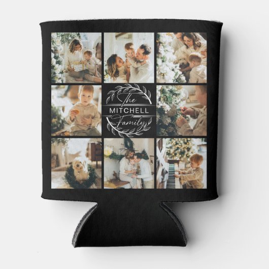 Moderne zwart-wit foto collage Keepsake Can Blikjeskoeler (Voorkant)