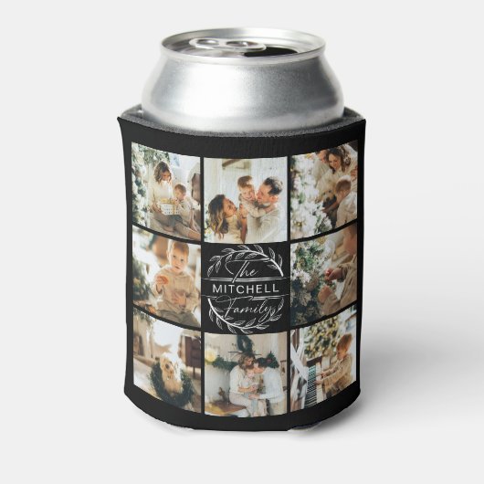 Moderne zwart-wit foto collage Keepsake Can Blikjeskoeler (Blikje Achterkant)