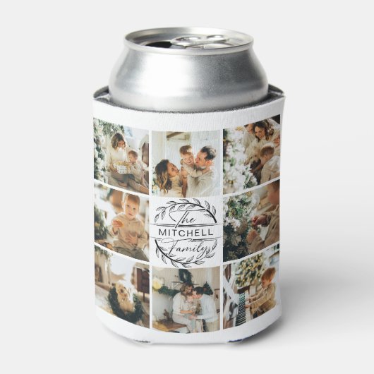 Moderne zwart-wit foto collage Keepsake Can Blikjeskoeler (Blikje Voorkant)