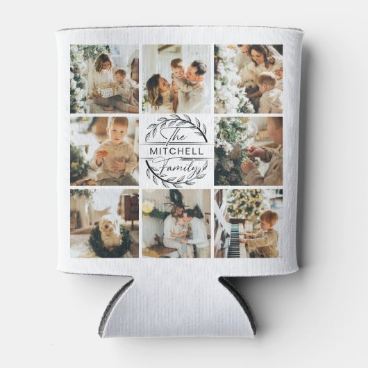 Moderne zwart-wit foto collage Keepsake Can Blikjeskoeler (Voorkant)