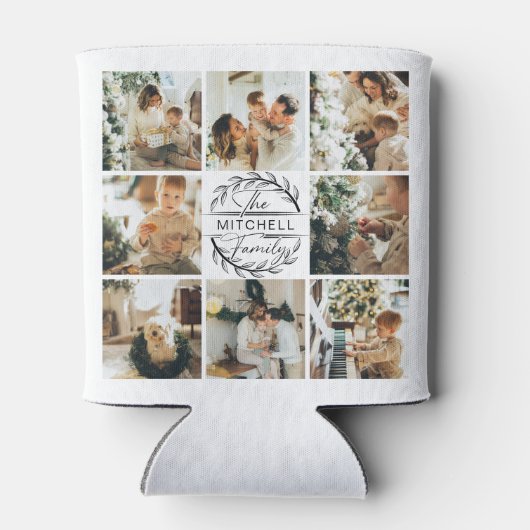 Moderne zwart-wit foto collage Keepsake Can Blikjeskoeler (Achterkant)