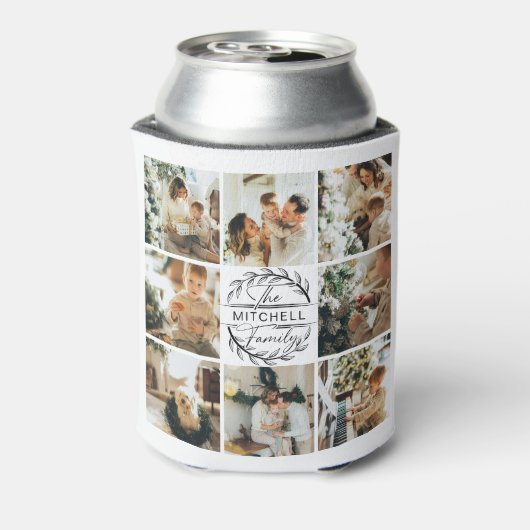 Moderne zwart-wit foto collage Keepsake Can Blikjeskoeler (Blikje Achterkant)