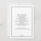 Moderne zwart-wit foto Fijne Feestdagen Foto Holi Feestdagenkaart (Achterkant)