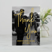 Moderne zwart-wit foto Folie dank u kaart (Staand Voorkant)