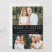 Moderne zwart-wit foto QR-code save-the-date Save The Date (Voorkant)