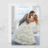 Moderne zwart-wit foto Save the Date (Achterkant)