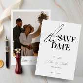 Moderne zwart-wit foto Save the Date